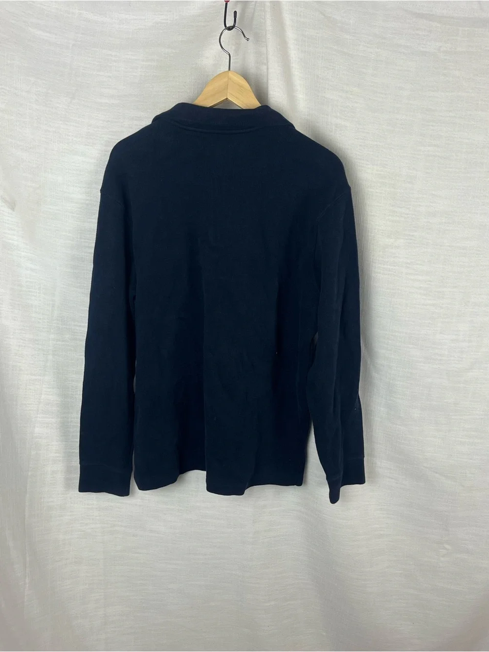 Polo Ralph Lauren Navy 1/4 Zip 100% Cotton Sweater Sweatshirt Men’s L